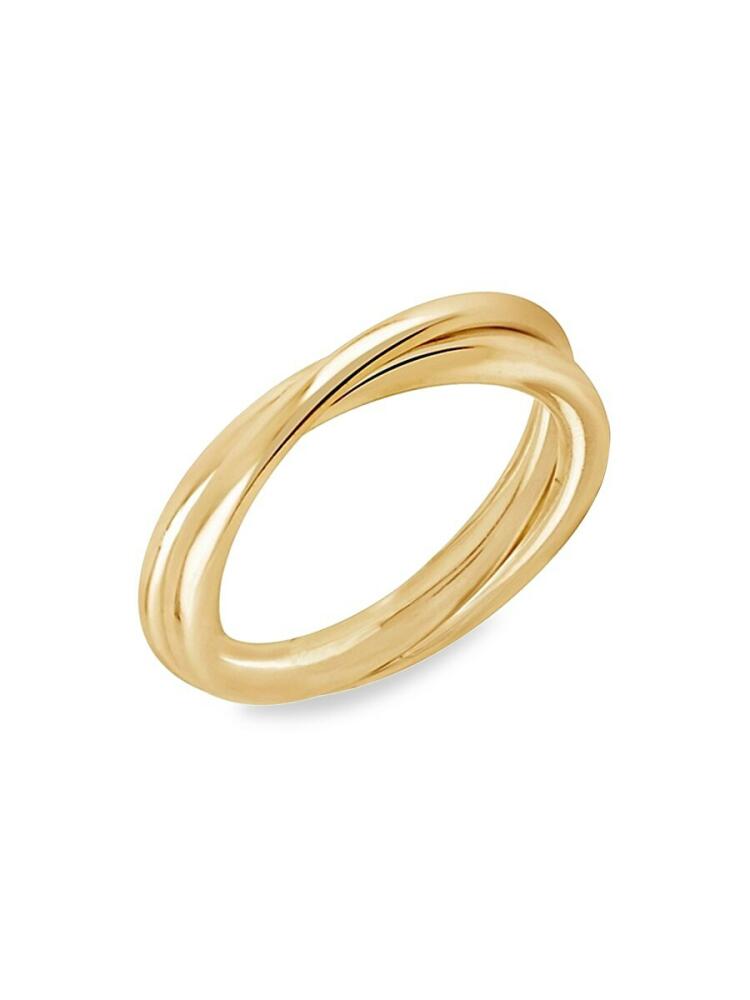 Luv AJ Women's 14K Goldplated Twist Ring Cover