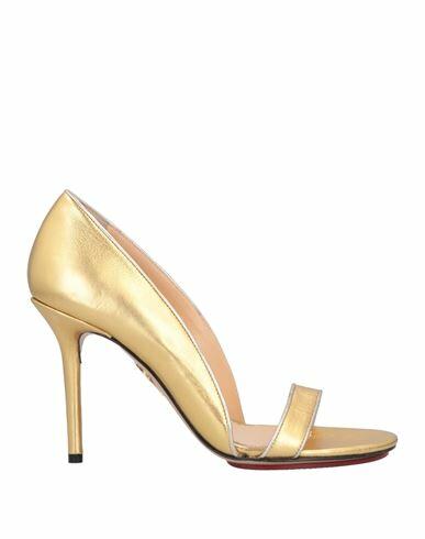 Charlotte Olympia Woman Pumps Gold Soft Leather Cover