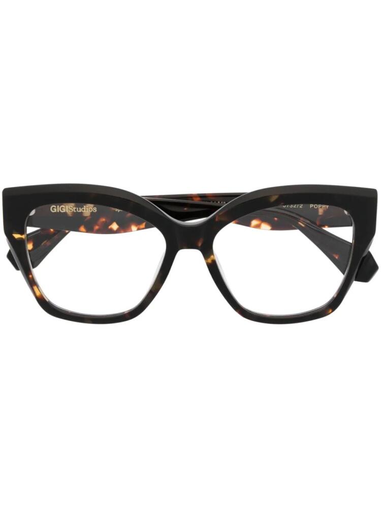 GIGI STUDIOS Poppy cat eye-frame glasses - Brown Cover