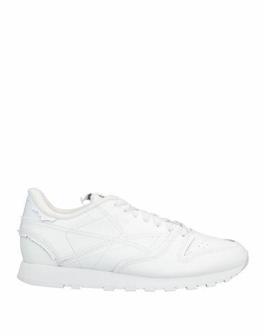 Maison Margiela X Reebok Man Sneakers White Soft Leather, Textile fibers Cover