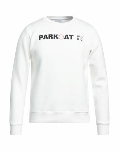 Parkoat Man Sweatshirt White Cotton, Polyester Cover