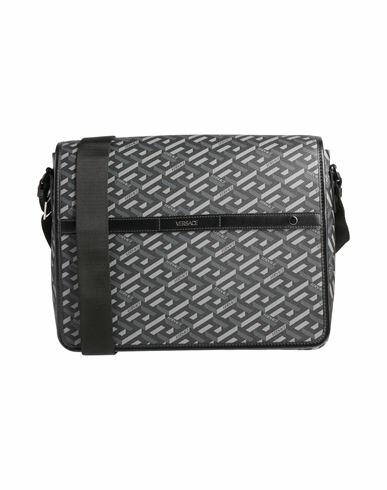 Versace Man Cross-body bag Black Polyurethane Cover