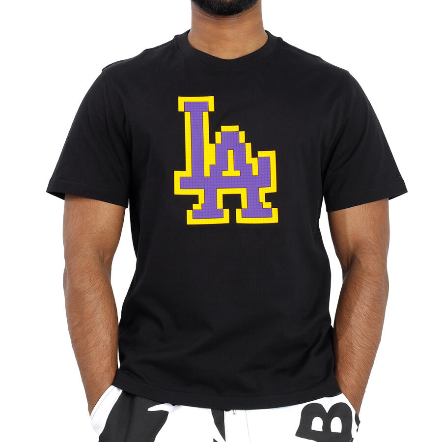 Mostly Heard Rarely Seen Mens LA Dodgers Print T-Shirt Cover