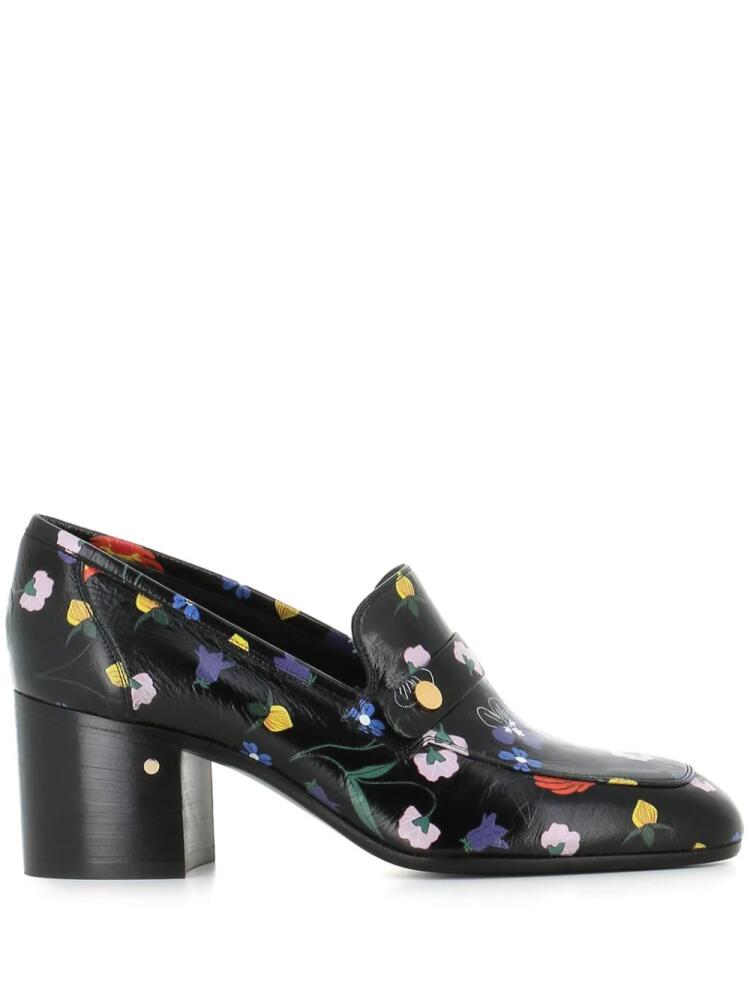 Laurence Dacade floral-print leather loafers - Black Cover