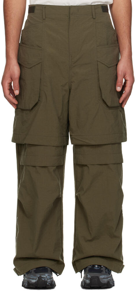 Juun.J Green Layered Cargo Pants Cover