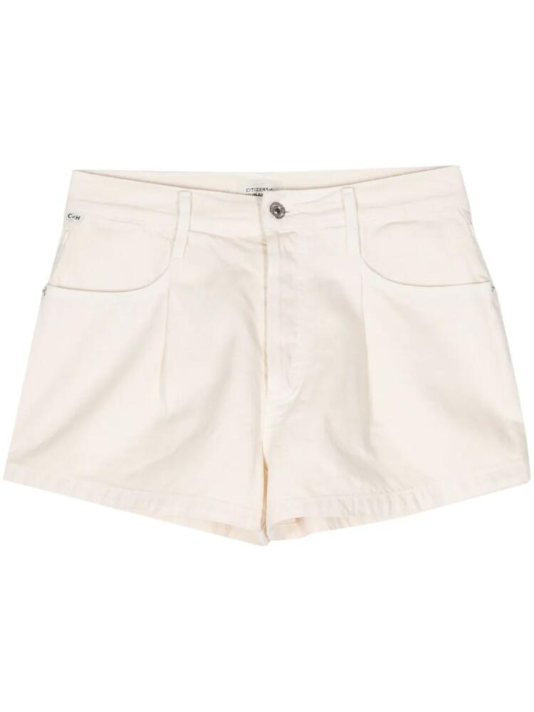 Citizens of Humanity Franca wide-leg denim shorts - Neutrals Cover