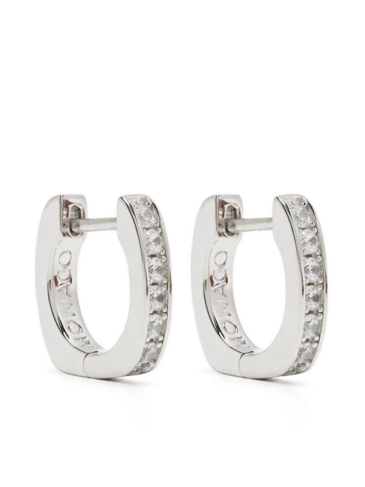 APM Monaco embellished small hoop earrings - Silver Cover