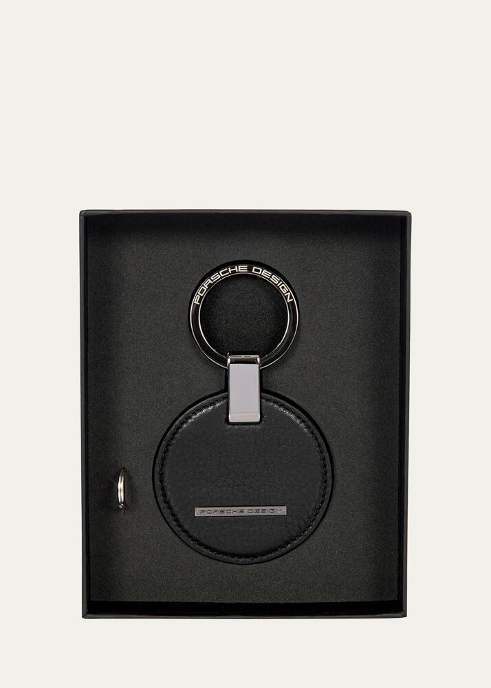 Porsche Design Men's Circle Leather Logo Keyring Cover