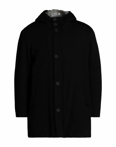 Esemplare Man Coat Black Viscose Cover