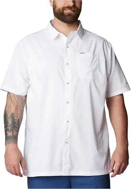 Columbia Big Tall Slack Tide Camp Shirt (White) Men's Short Sleeve Button Up Cover