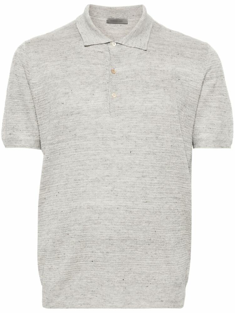 Corneliani speckle-knit polo shirt - Grey Cover