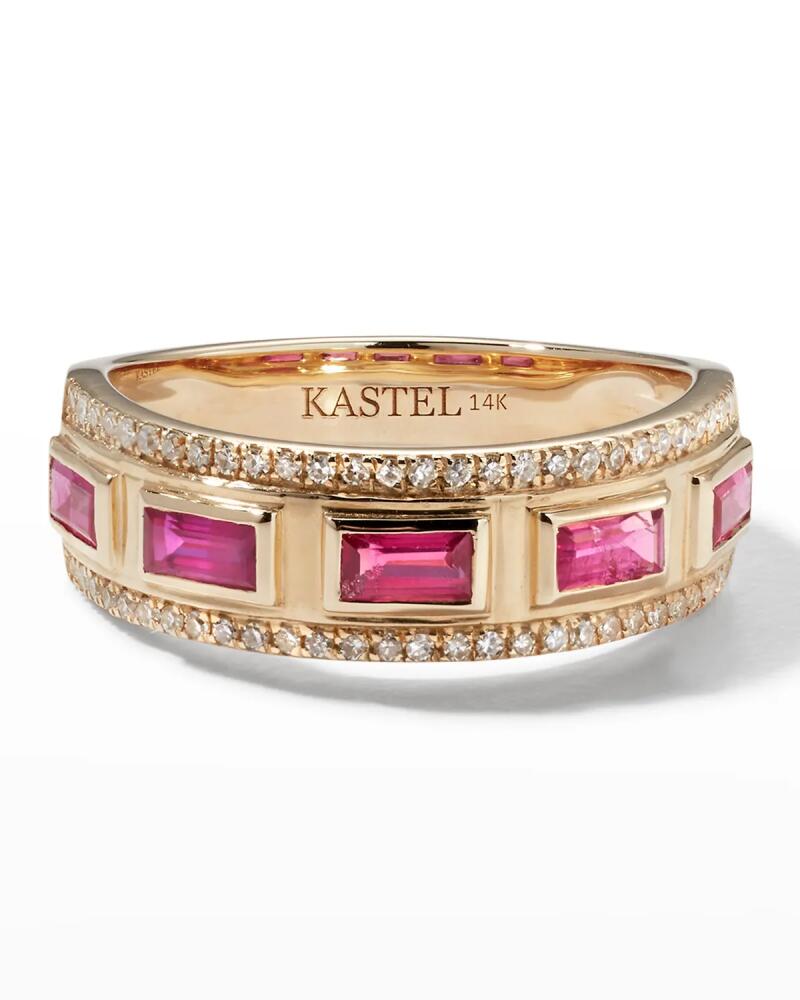 Kastel Jewelry 14k Ruby and Diamond Ring, Size 7 Cover