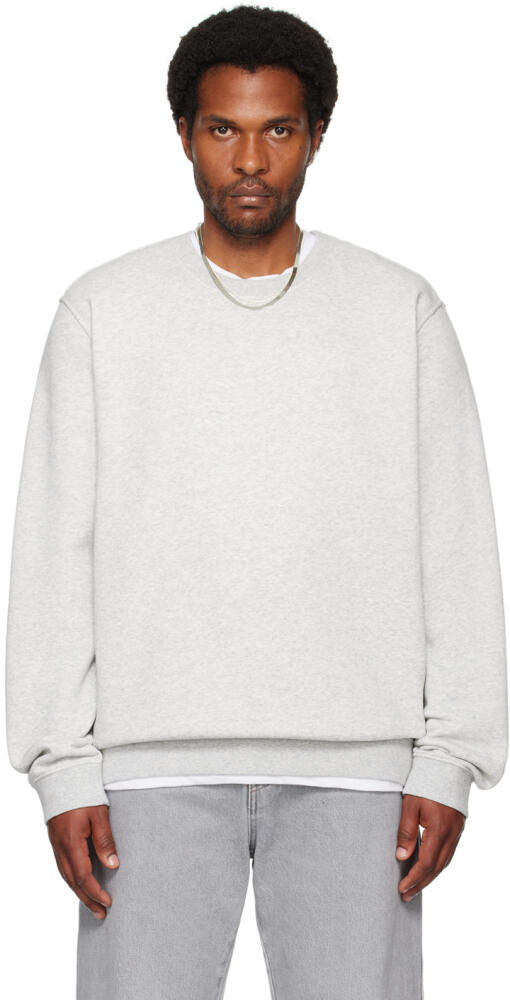 SKIMS Gray Fleece Lounge Crewneck Sweatshirt Cover