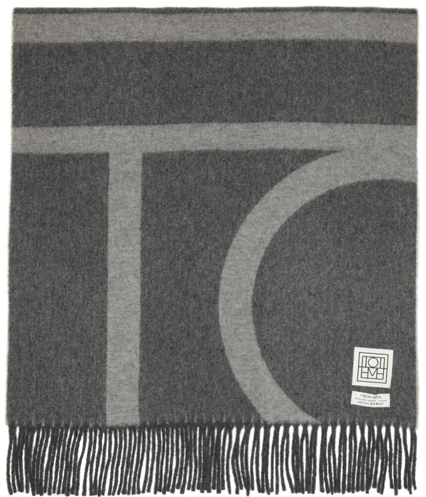 TOTEME Wool Monogram Jacquard Scarf Cover