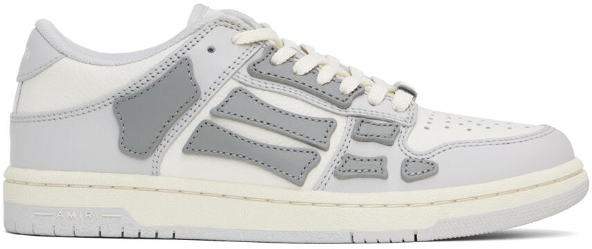 AMIRI Gray & White Skel Top Low Sneakers Cover