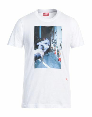 Diesel Man T-shirt White Cotton Cover