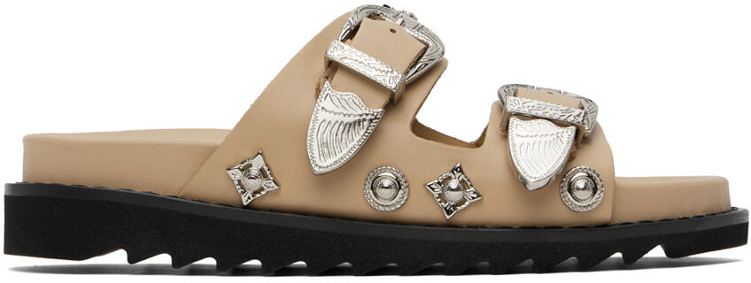 Toga Pulla SSENSE Exclusive Beige Buckle Sandals Cover