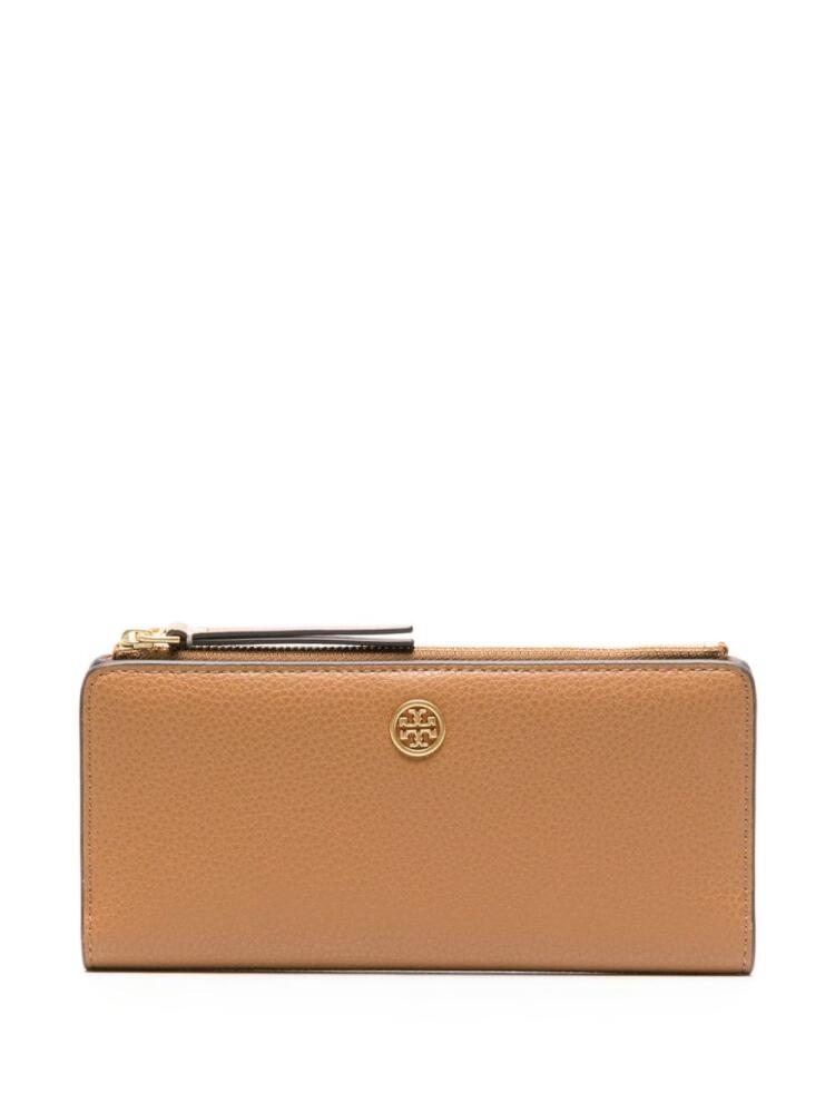 Tory Burch double-T leather wallet - Neutrals Cover