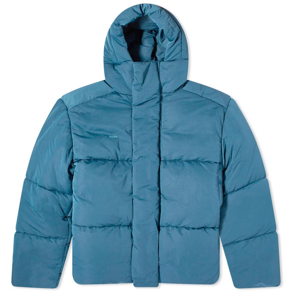 Pangaia Men's FLWRDWN Recycled Nylon Short Puffer Jacket in Storm Blue Cover