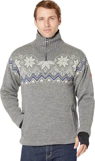 Dale of Norway Fongen Waterproof Masculine Sweater (E-Smoke/Off-White/Indigo/Charcoal) Men's Clothing Cover