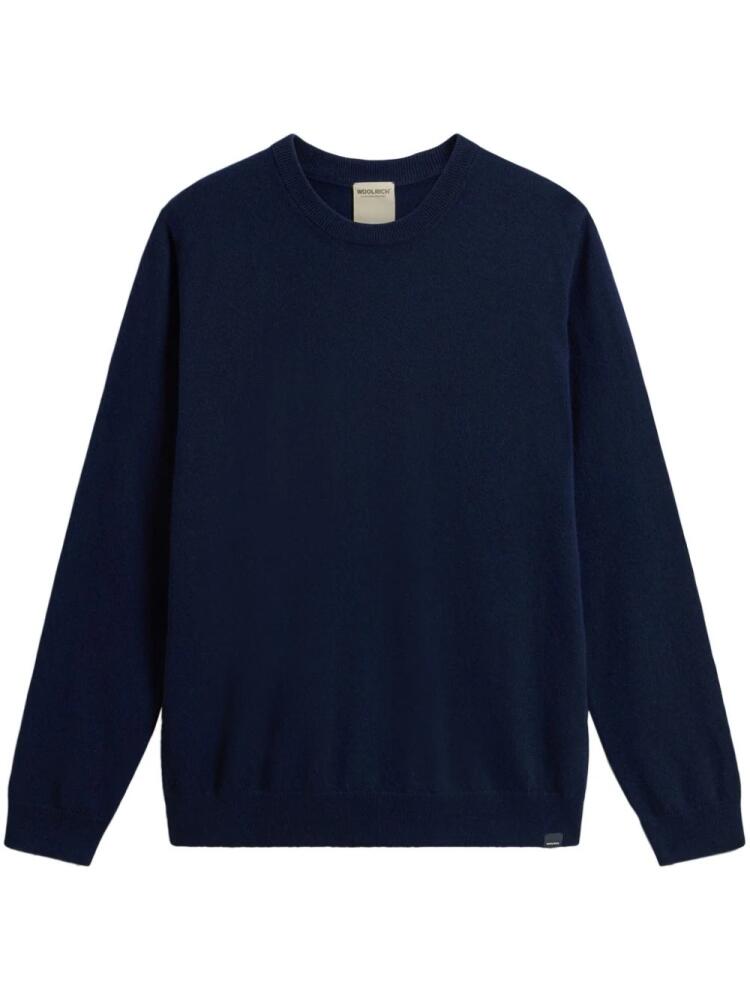 Woolrich crew neck cashmere jumper - Blue Cover