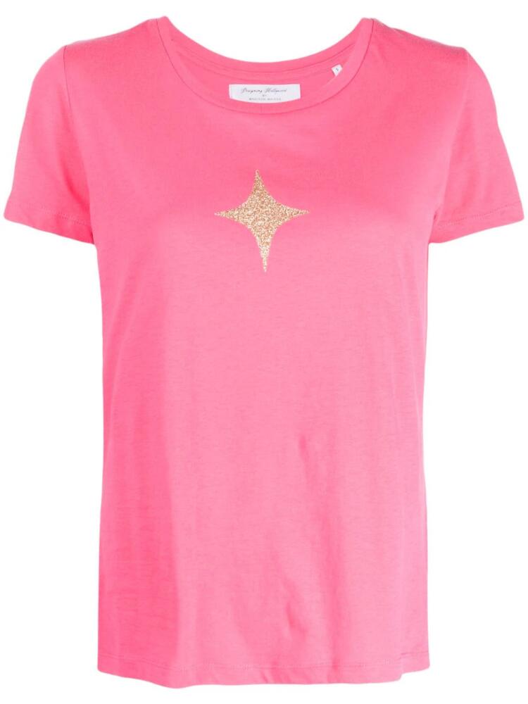 Madison.Maison star-print cotton-jersey T-shirt - Pink Cover