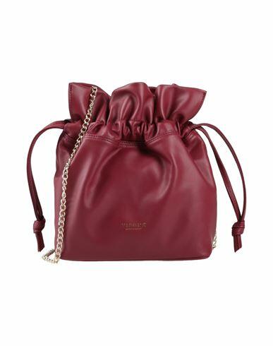 Visone Woman Cross-body bag Burgundy Calfskin Cover