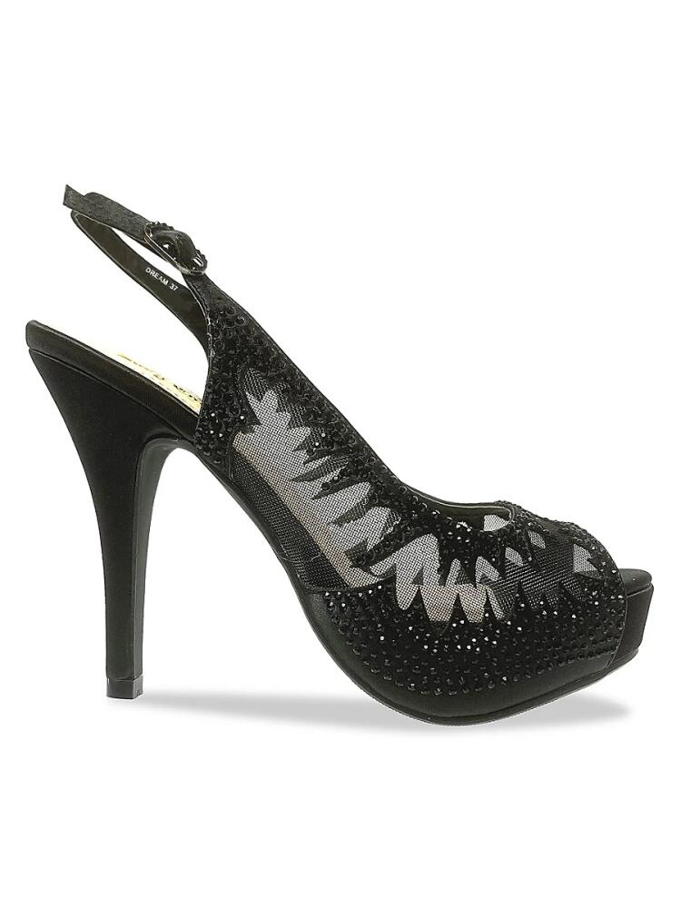 Lady Couture Women's Dream Embellished Platform Sandals - Black Cover