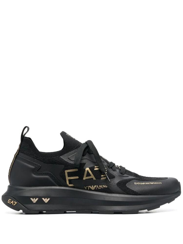 Ea7 Emporio Armani Alture logo-print low-top sneakers - Black Cover