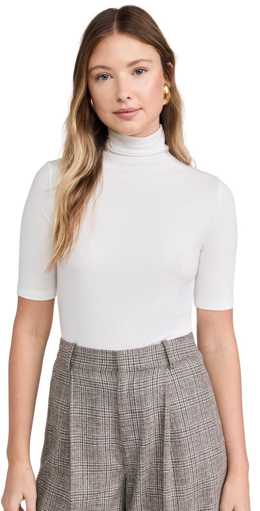 Vince Elbow Sleeve Turtleneck Off White Cover