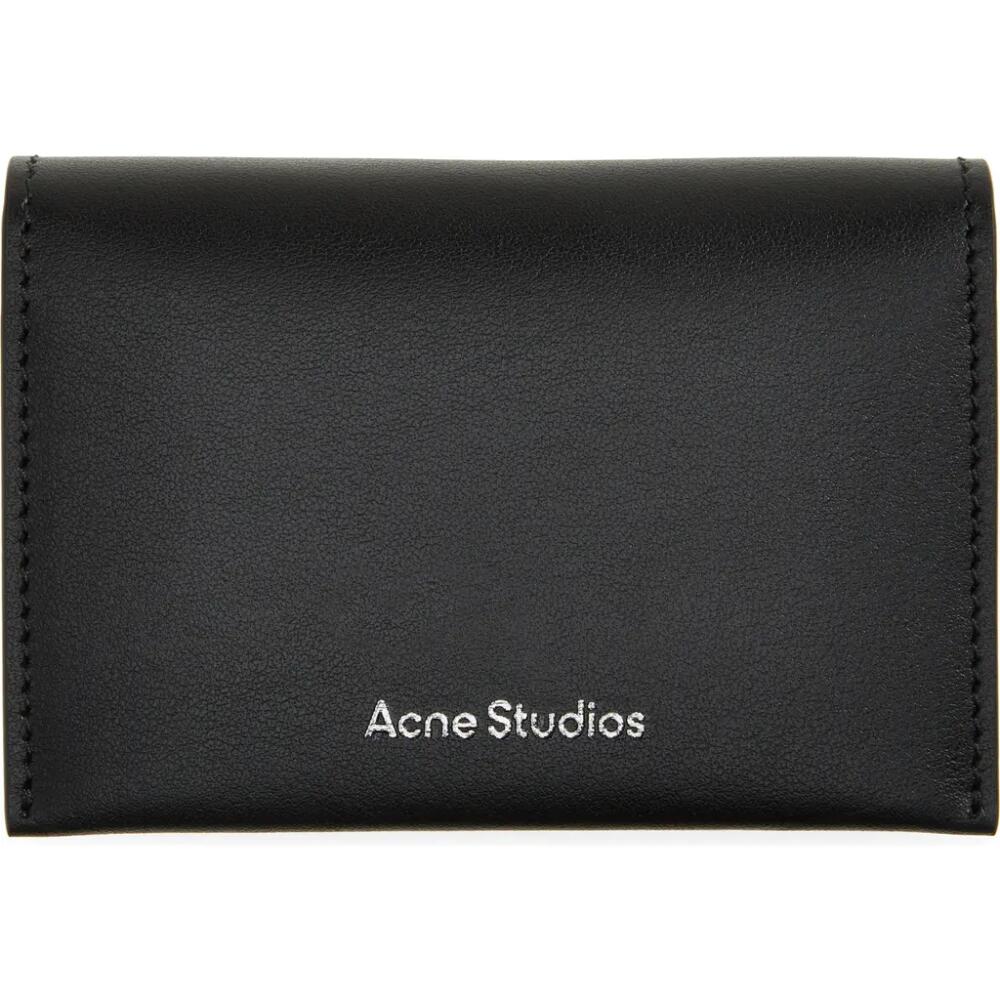 Acne Studios Leather Bifold Card Holder in Black Cover