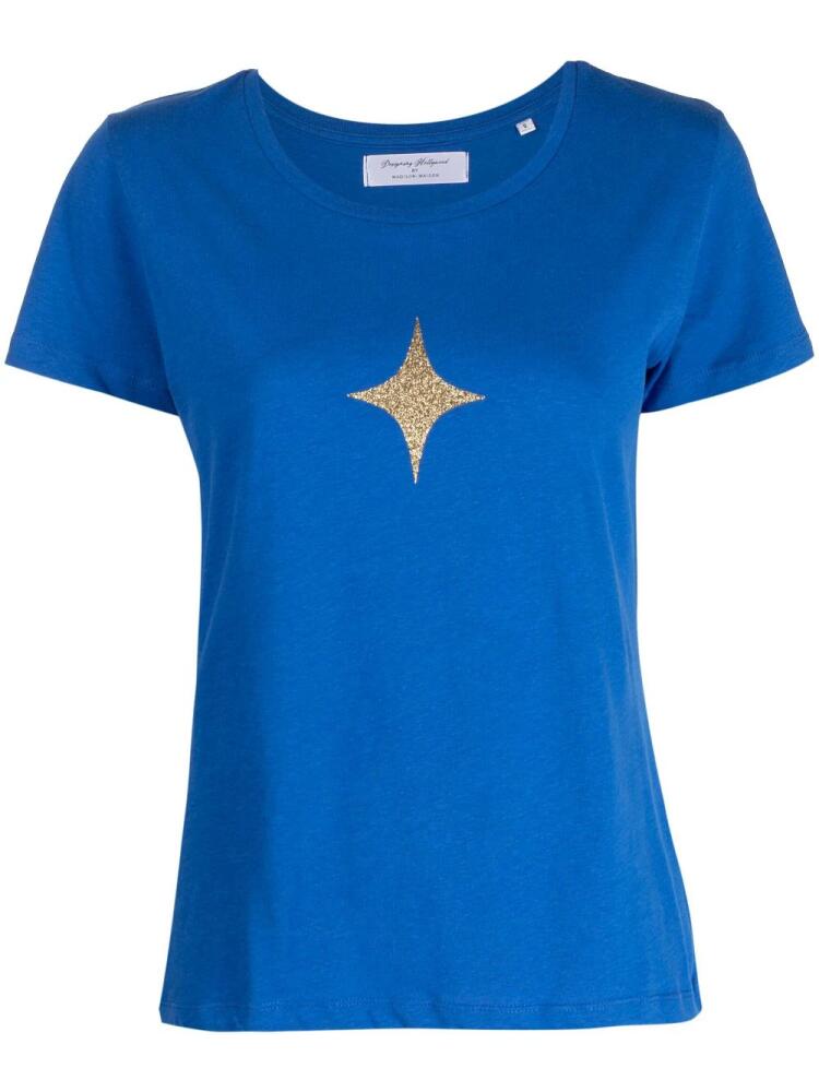 Madison.Maison star-print cotton-jersey T-shirt - Blue Cover