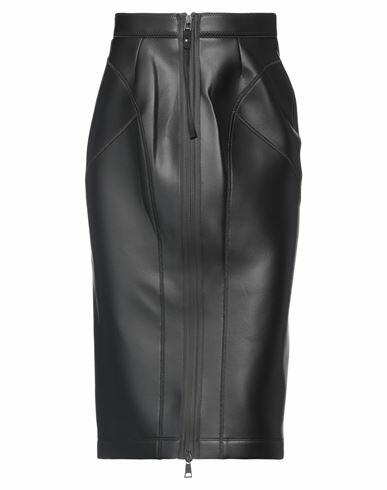 N°21 Woman Midi skirt Black Viscose, Polyester, Elastane, Polyurethane Cover