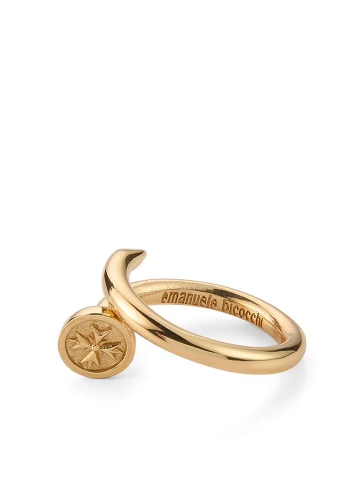 Emanuele Bicocchi logo-crest spiral ring - Gold Cover