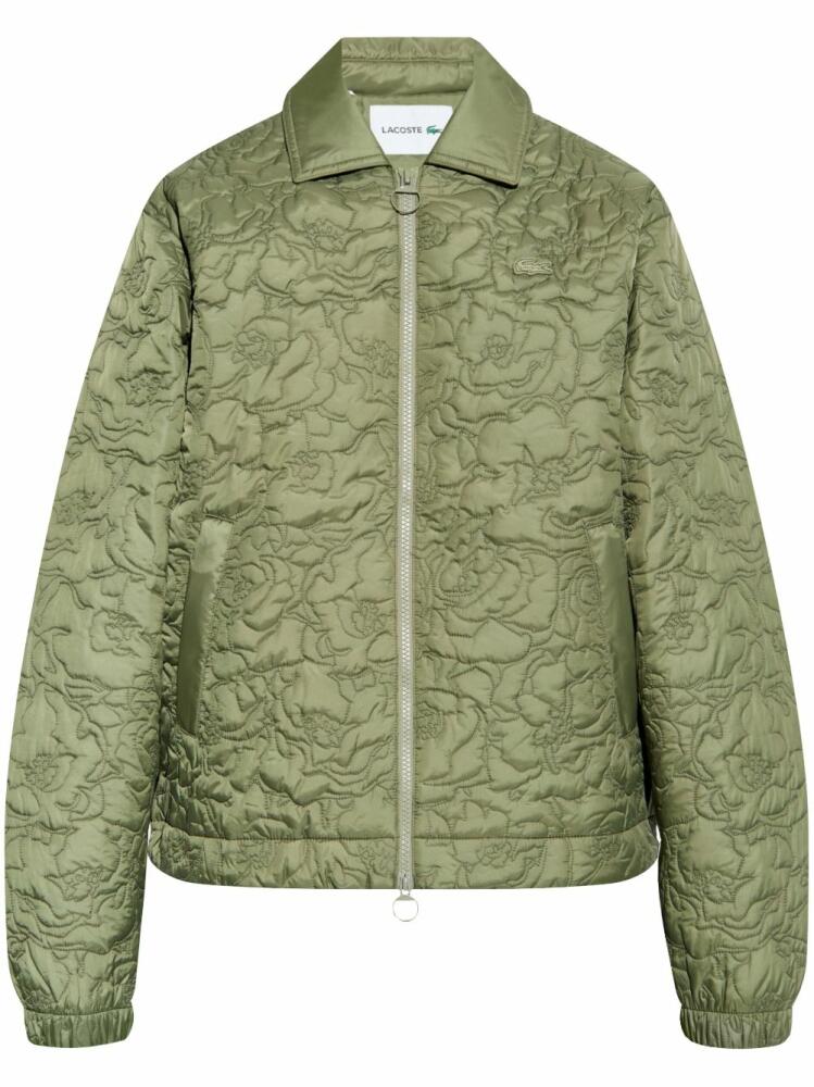 Lacoste floral-quilted jacket - Green Cover