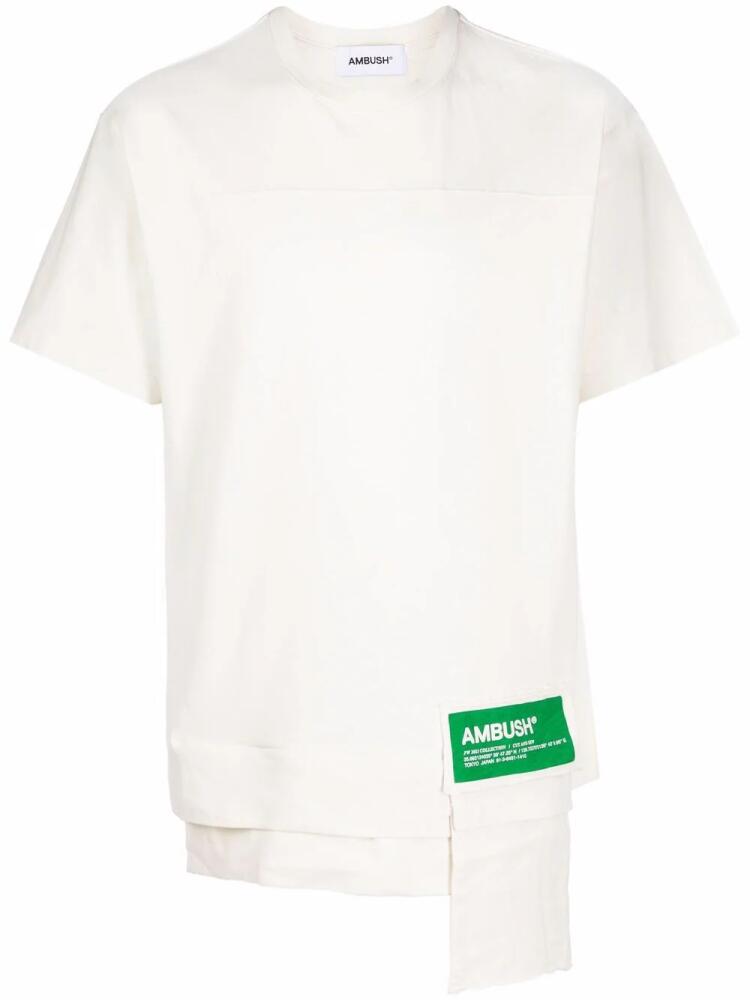 AMBUSH waist-pocket logo-patch T-shirt - Neutrals Cover