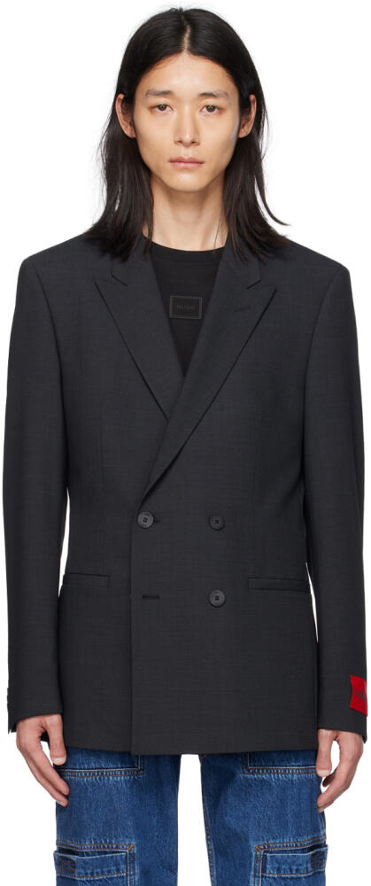 Hugo Gray Slim-Fit Blazer Cover