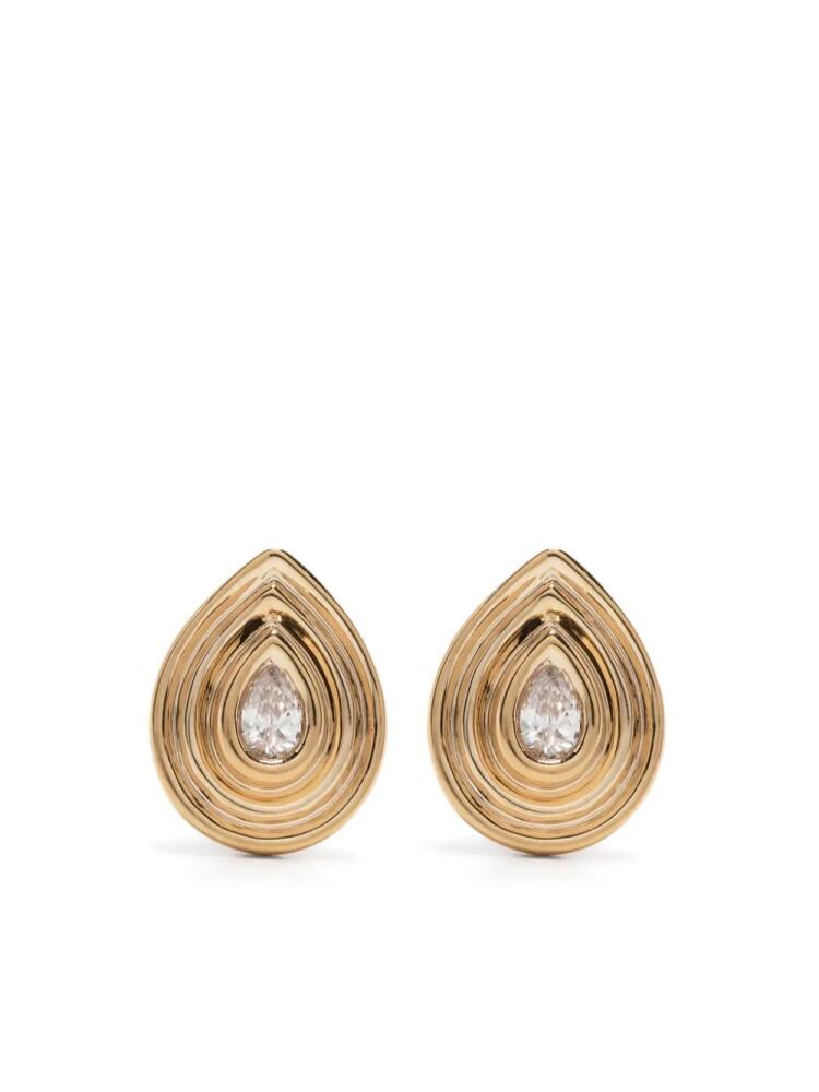 Dana Rebecca Designs 14kt yellow gold Nana Bernice Teardrop diamond earrings Cover