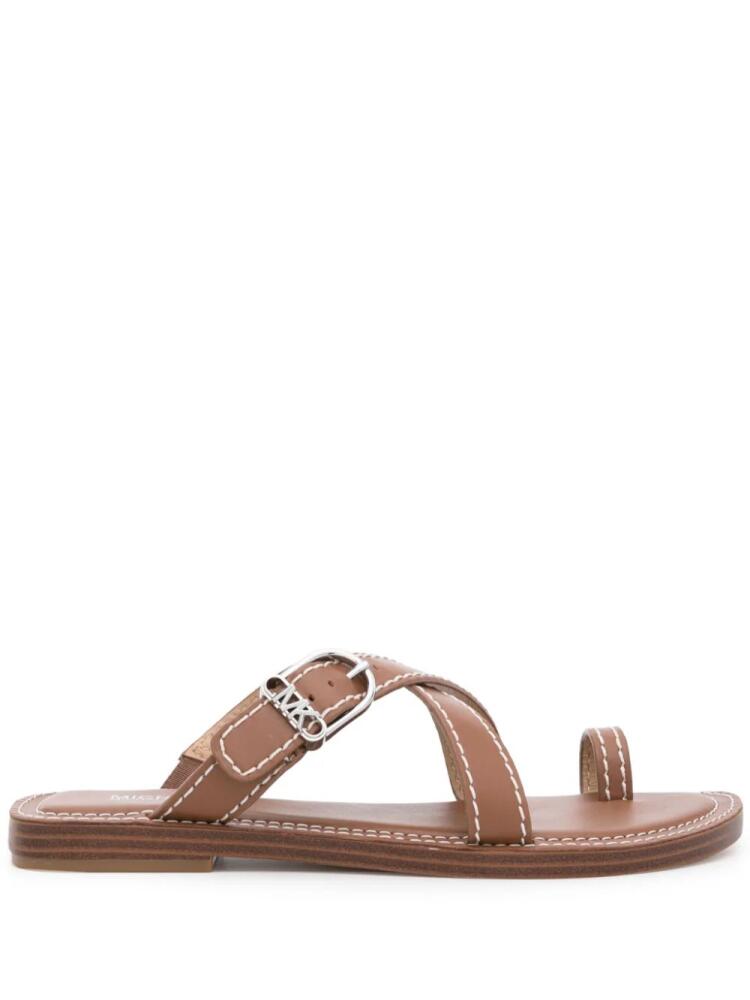 Michael Michael Kors Ashton leather slides - Brown Cover