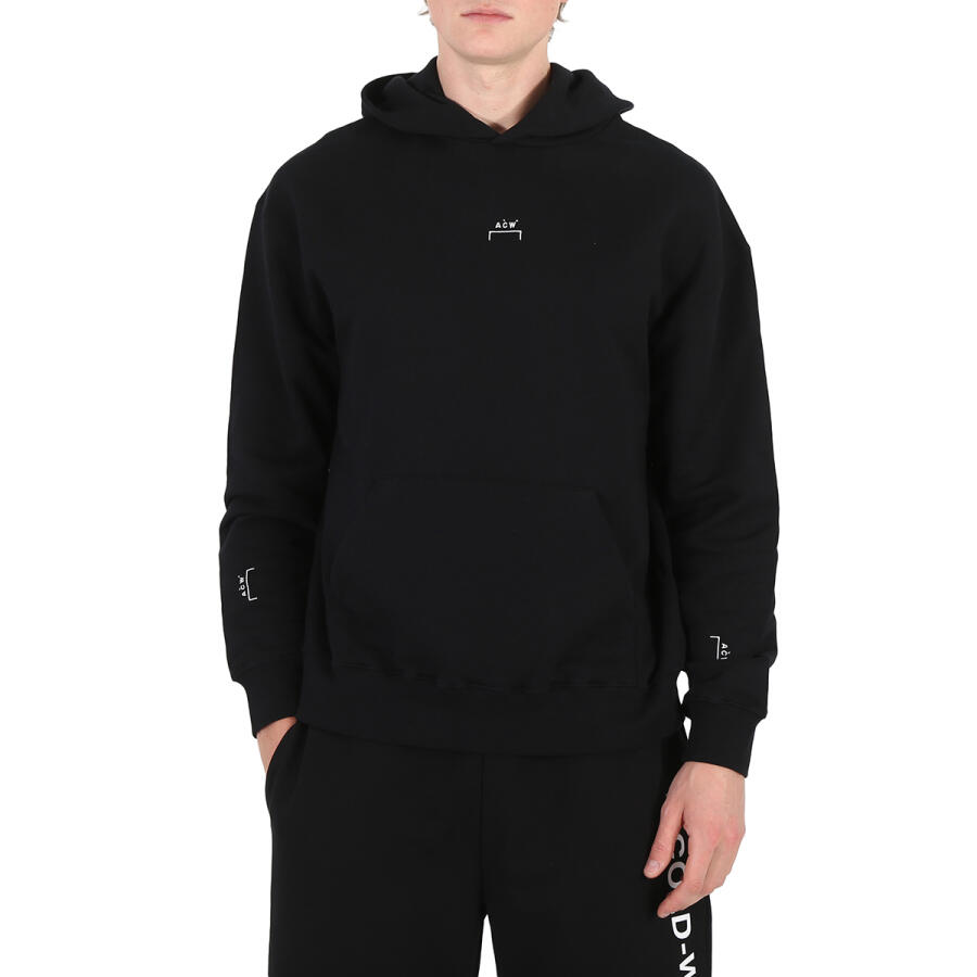 A Cold Wall Black Essential Logo Print Hoodie Cover