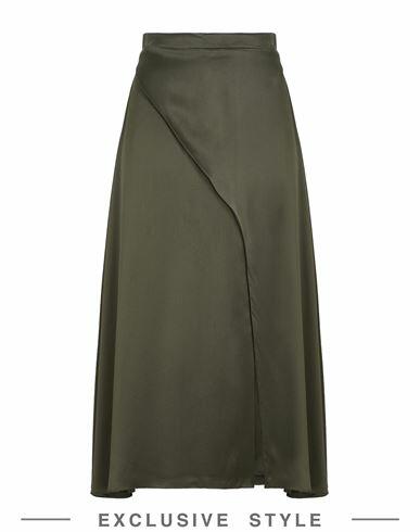 Yoox Net-a-porter For The Prince's Foundation Woman Midi skirt Dark green Silk Cover