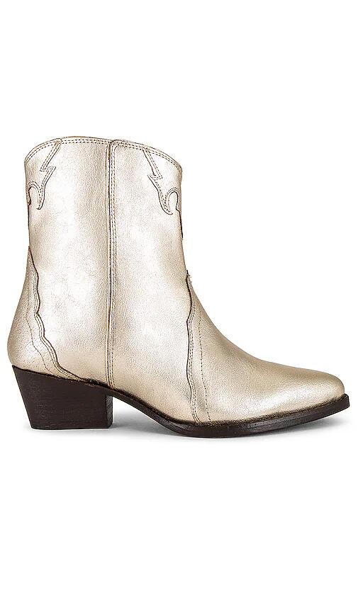 Free People New Frontier Western Boot in Metallic Gold Cover