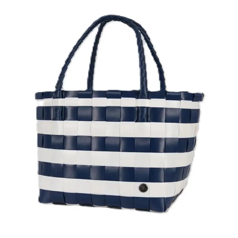 Handed By Paris Spirit Recycled Tote Bags in Dark Blue/white Cover