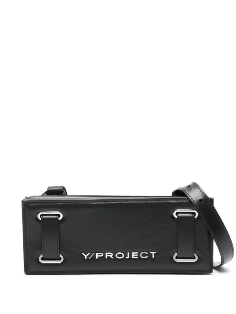 Y/Project logo-lettering cross body bag - Black Cover