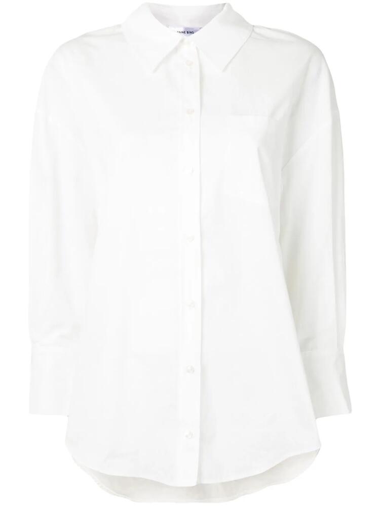 ANINE BING Mika long-sleeve shirt - White Cover