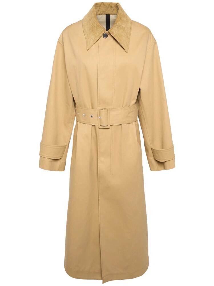 AMI PARIS Belted Mac Cotton Canvas Trench Coat Cover