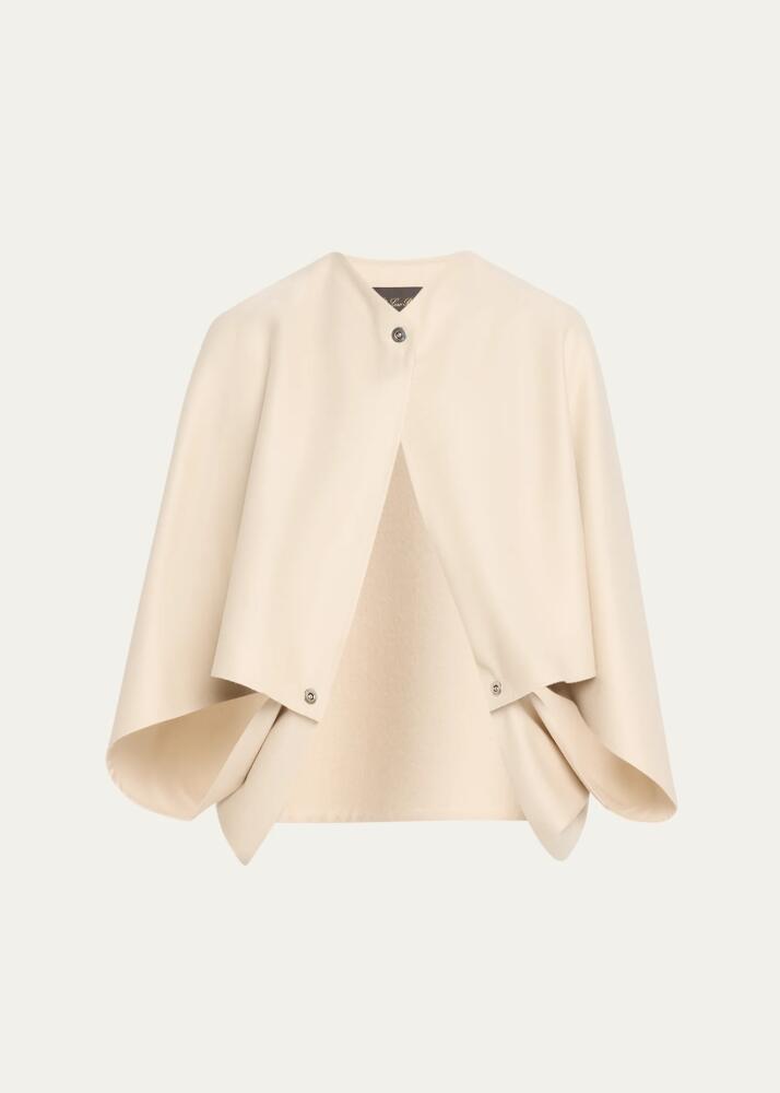 Loro Piana Buttoned Cashmere Cape Cover