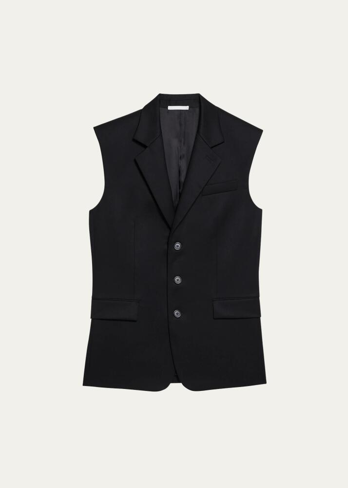 Helmut Lang Men's Sleeveless Wool Blazer Cover