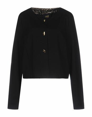 Cavalli Class Woman Blazer Black Cotton, Modal, Polyamide, Elastane Cover