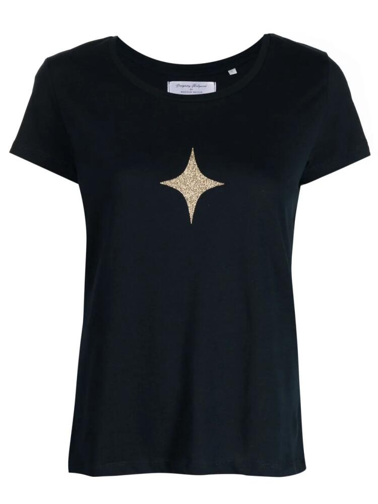 Madison.Maison star-print cotton-jersey T-shirt - Blue Cover